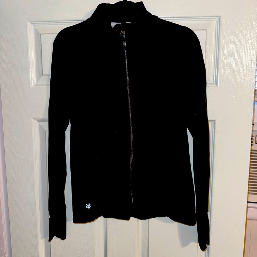 Athleta Black Stretch ZipUp - Size M